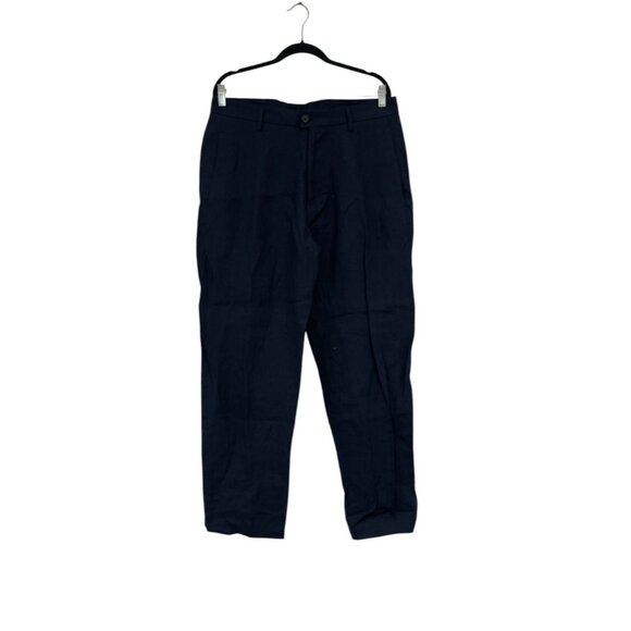 Massimo Dutti Mens Dress Pants EU 42 US 32 Navy Blue Straight Leg 0084/102 NWT - Picture 1 of 16